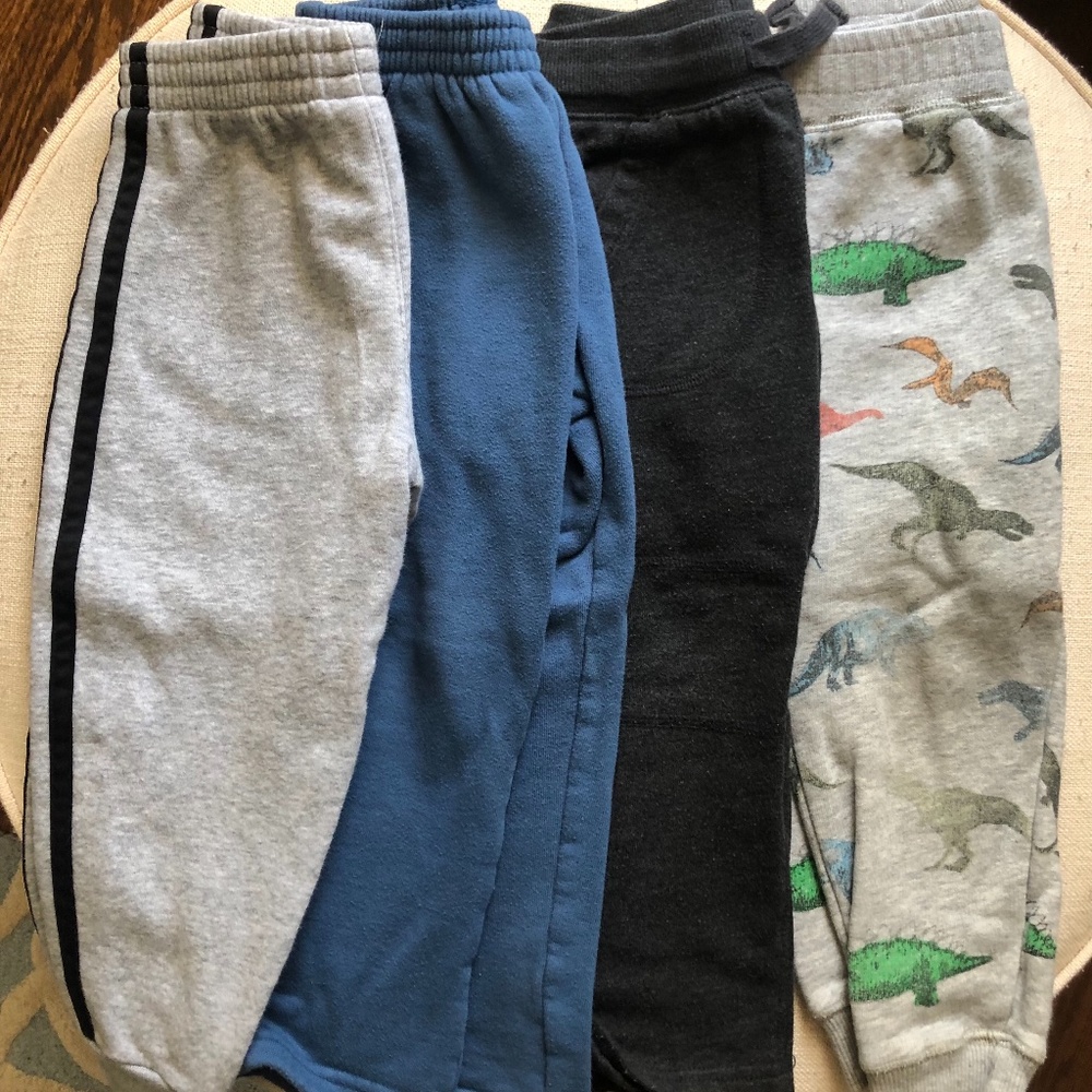 8 sweatpants for 2 or 3 year old boy dinosaur adidas space planets jumping bean